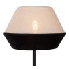 Lampa podłogowa lniany klosz owalny nowoczesna minimalistyczna uniwersalna klasyczna czarno-brązowa KALA 06724/01/73 LUCIDE